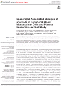 Cover page: Spaceflight-Associated Changes of snoRNAs in Peripheral Blood Mononuclear Cells and Plasma Exosomes—A Pilot Study