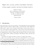 Cover page: Higher-order accurate, positive semi-definite estimation of large-sample covariance and spectral density matrices