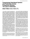 Cover page: Computerized Data-Based Systems and Productivity among Professional Workers: The Case of Detectives