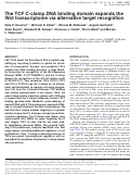 Cover page: The TCF C-clamp DNA binding domain expands the Wnt transcriptome via alternative target recognition