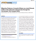 Cover page: Migration Patterns of Juvenile Winter-run-sized Chinook Salmon (<em>Oncorhynchus tshawytscha</em>) through the Sacramento–San Joaquin Delta