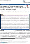 Cover page: Identification of the notothenioid sister lineage illuminates the biogeographic history of an Antarctic adaptive radiation