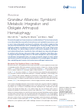 Cover page: Grandeur Alliances: Symbiont Metabolic Integration and Obligate Arthropod Hematophagy