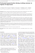 Cover page: Prefrontal hypoactivation during working memory in bipolar II depression