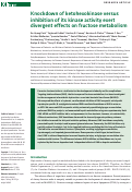 Cover page of Knockdown of ketohexokinase versus inhibition of its kinase activity exert divergent effects on fructose metabolism.