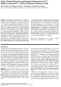Cover page: Single Channel Properties and Regulated Expression of Ca2+ Release-Activated Ca2+ (Crac) Channels in Human T Cells