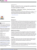 Cover page: Water content for clot composition prediction in acute ischemic stroke.