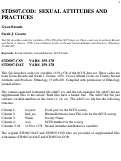 Cover page: STDS07.COD:  Sexual Attitudes and Practices