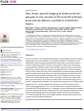 Cover page: Non-linear optical imaging of atherosclerotic plaques in the context of SIV and HIV infection prominently detects crystalline cholesterol esters