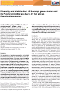 Cover page: Diversity and distribution of the bmp gene cluster and its Polybrominated products in the genus Pseudoalteromonas