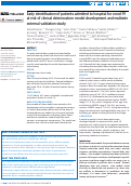 Cover page: Early identification of patients admitted to hospital for covid-19 at risk of clinical deterioration: model development and multisite external validation study