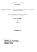 Cover page: Doping Effects in Organic Low-Dimensional Conducting Materials and their Opto-Electronic Applications