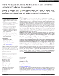 Cover page: 9-1-1 Activations from Ambulatory Care Centers: A Sicker Pediatric Population.