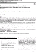 Cover page: Evaluating the use of lamotrigine to reduce mood lability and impulsive behaviors in adults with chronic and severe eating disorders