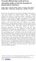 Cover page: Towards efficient time-resolved X-ray absorption studies of electron dynamics at photocatalytic interfaces