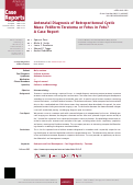 Cover page: Antenatal Diagnosis of Retroperitoneal Cystic Mass: Fetiform Teratoma or Fetus in Fetu? A Case Report