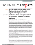 Cover page: Protective effects of ginsenoside Rg1 on intestinal ischemia/reperfusion injury-induced oxidative stress and apoptosis via activation of the Wnt/β-catenin pathway.