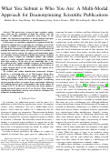 Cover page: What You Submit is Who You Are: A Multi-Modal Approach for Deanonymizing Scientific Publications