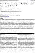 Cover page: Discrete compressional Alfvén eigenmode spectrum in tokamaks