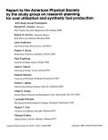 Cover page: Report to the American Physical Society by the study group on research planning for coal utilization and synthetic fuel production