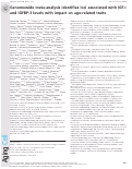 Cover page: Genomewide meta‐analysis identifies loci associated with IGF‐I and IGFBP‐3 levels with impact on age‐related traits