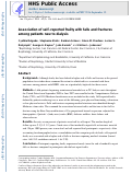 Cover page: Association of Self-Reported Frailty with Falls and Fractures among Patients New to Dialysis