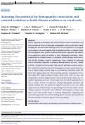 Cover page: Assessing the potential for demographic restoration and assisted evolution to build climate resilience in coral reefs.