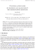 Cover page: Counting lattice paths by crossings and major index I: the corner-flipping bijections