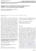 Cover page: Domain structure and function of matrix metalloprotease 23 (MMP23): role in potassium channel trafficking.