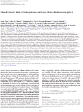 Cover page: Shared Genetic Risk of Schizophrenia and Gray Matter Reduction in 6p22.1