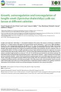 Cover page: Growth, osmoregulation and ionoregulation of longfin smelt (Spirinchus thaleichthys) yolk-sac larvae at different salinities.