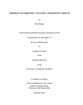 Cover page: Adapting Swarm Applications: A Systematic and Quantitative Approach