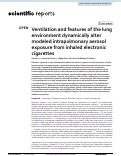 Cover page: Ventilation and features of the lung environment dynamically alter modeled intrapulmonary aerosol exposure from inhaled electronic cigarettes