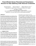 Cover page: Power-Efficient Sensor Placement and Transmission Structure for Data Gathering under Distortion Constraints