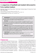 Cover page: A comparison of handheld and standard ultrasound in Swiss medical students.