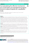 Cover page: Conceptualizing the effective mechanisms of a social needs case management program shown to reduce hospital use: a qualitative study