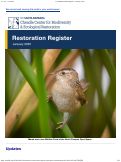 Cover page of UCSB Restoration Register - January 2025