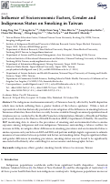 Cover page: Influence of Socioeconomic Factors, Gender and Indigenous Status on Smoking in Taiwan