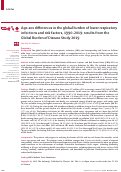 Cover page: Age–sex differences in the global burden of lower respiratory infections and risk factors, 1990–2019: results from the Global Burden of Disease Study 2019