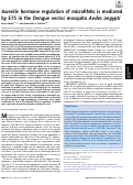 Cover page: Juvenile hormone regulation of microRNAs is mediated by E75 in the Dengue vector mosquito Aedes aegypti