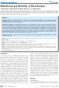 Cover page: Widowhood and Mortality: A Meta-Analysis