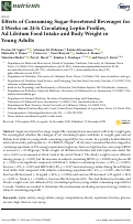 Cover page: Effects of Consuming Sugar-Sweetened Beverages for 2 Weeks on 24-h Circulating Leptin Profiles, Ad Libitum Food Intake and Body Weight in Young Adults