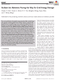 Cover page: Sodium‐Ion Batteries Paving the Way for Grid Energy Storage