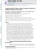 Cover page: Complying with the Emergency Medical Treatment and Labor Act (EMTALA): Challenges and solutions