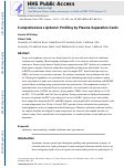 Cover page: Comprehensive lipidomic profiling by plasma separation cards.