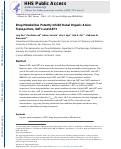 Cover page: Drug Metabolites Potently Inhibit Renal Organic Anion Transporters, OAT1 and OAT3