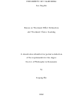 Cover page: Essays on Treatment Effect Estimation and Treatment Choice Learning