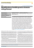 Cover page: Identification of mobile genetic elements with geNomad