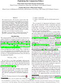 Cover page: Explaining the Conjunction Fallacy