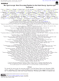 Cover page: The Spectroscopic Data Processing Pipeline for the Dark Energy Spectroscopic Instrument